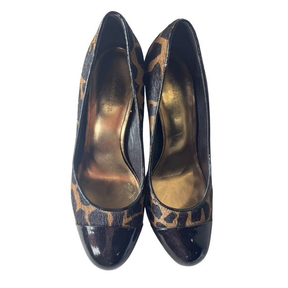 Ann Taylor Addison 7 Leopard Print Haircalf Block Heels 90s Y2K Office Holiday - Picture 3 of 9